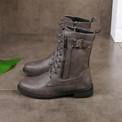 Lina™ Botas de Cuero para Otoño