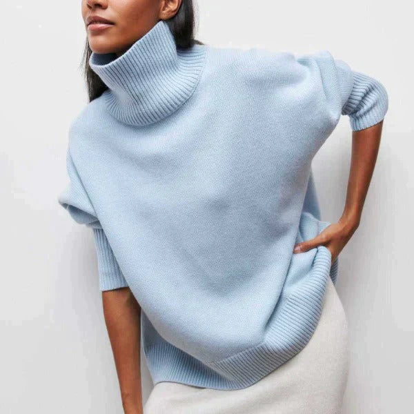 Jersey oversize de algodón con cuello vuelto Amélie